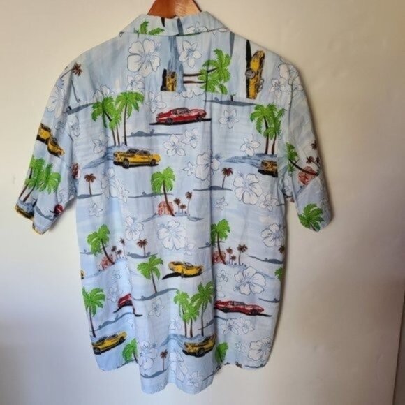 Pineapple Connection Hawaiian Tropical Blue Floral‎ - Picture 12 of 13